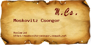 Moskovitz Csongor névjegykártya