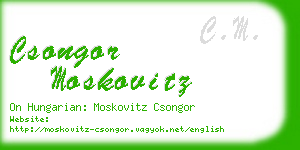 csongor moskovitz business card